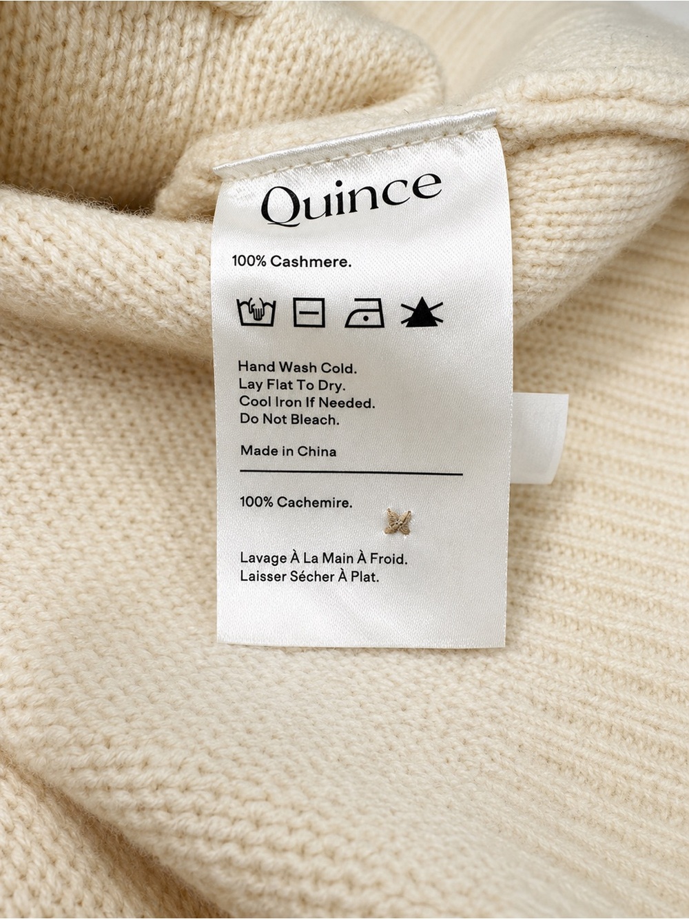 NWT Quince 100% Mongolian Cashmere Structured Cardigan Ivory Cream XS - Picture 6 of 6